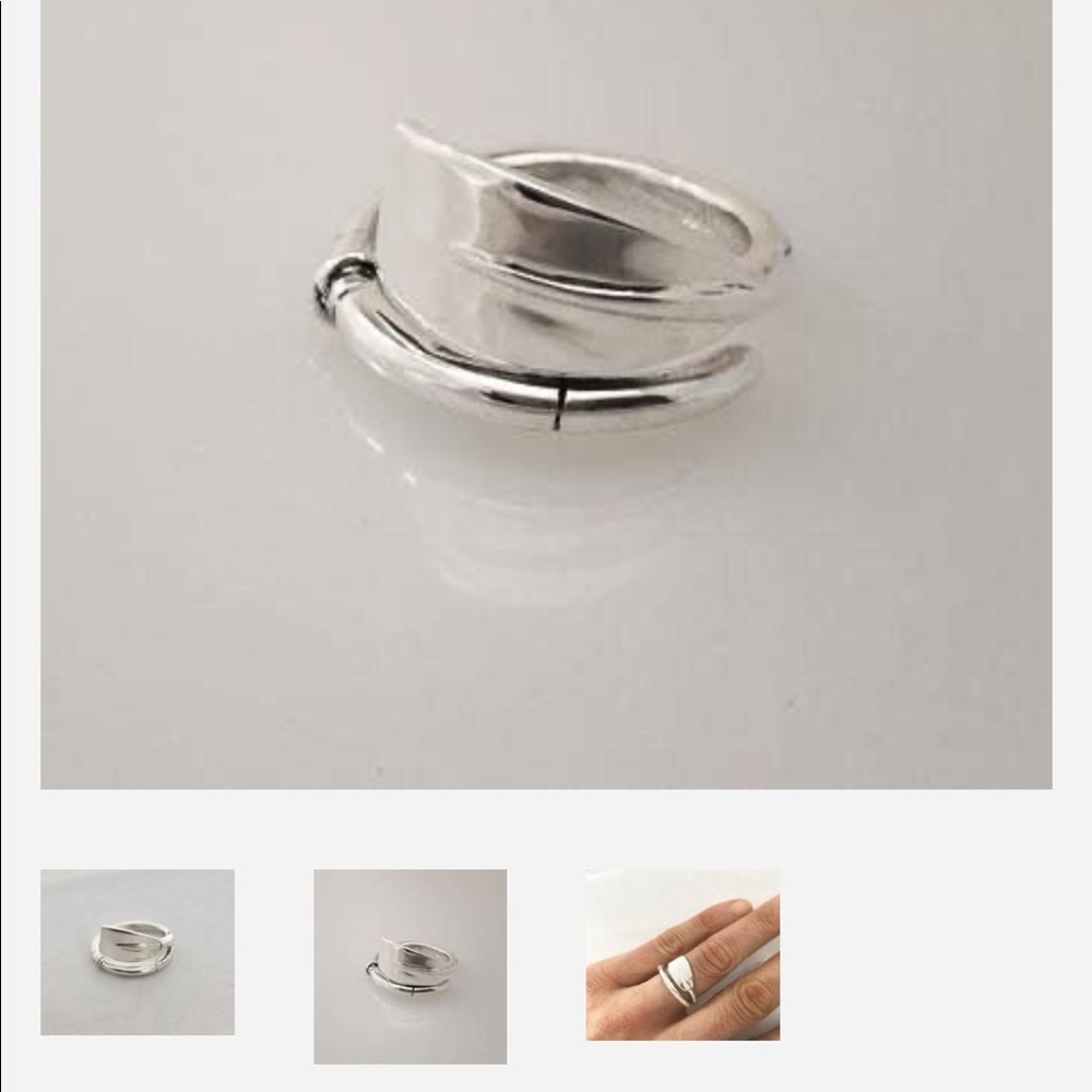 Rubini Jewelers Sterling Silver Oar Wrap Ring - Picture 5 of 6